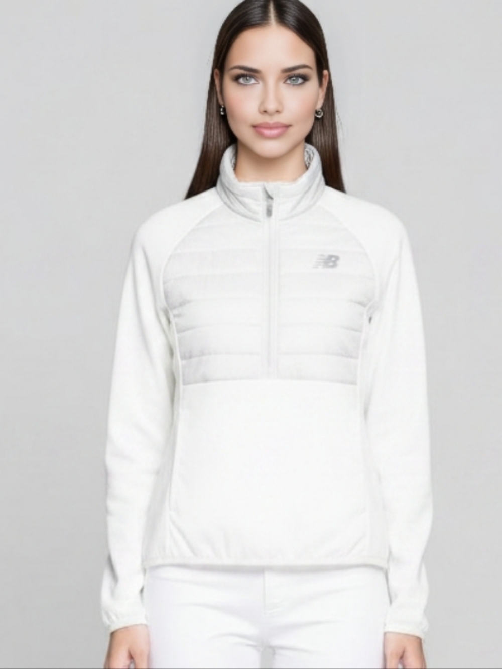 New Balance - Women's Hybrid Pullover Jacket:‎ White-women Size Large